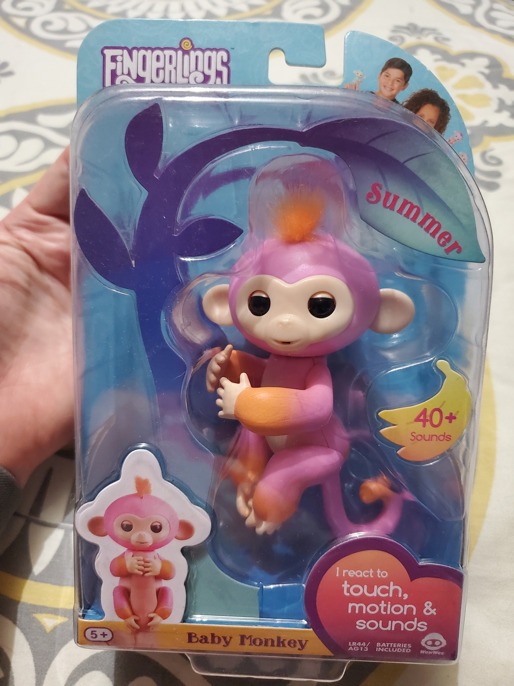 Fingerlings Baby Monkey Interactive Toy - Summer